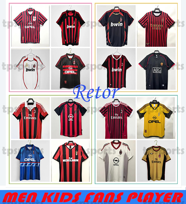 1988 ac Retro Soccer Jerseys 1990 2000 2006 07 09 10 12 14 MILAN football shirt Gullit 1996 1997 Van Basten KAKA Inzaghi RONALDINHO Vintage classic jerseys