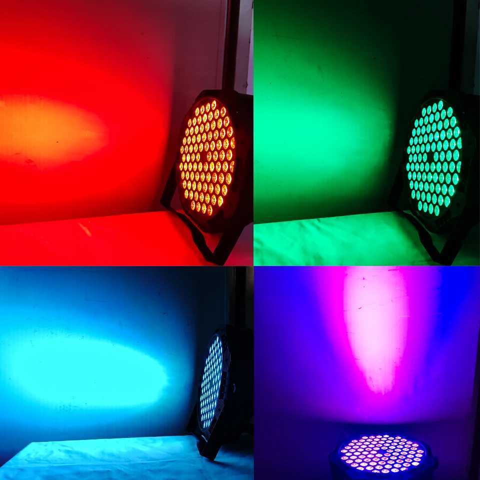 New 80W 84LED par lighting LED Party Flat Strobe Dmx512 Sound Controller RGB 3In1 Colors Lamps for KTV Dj Disco Wedding Xmas XJ250527