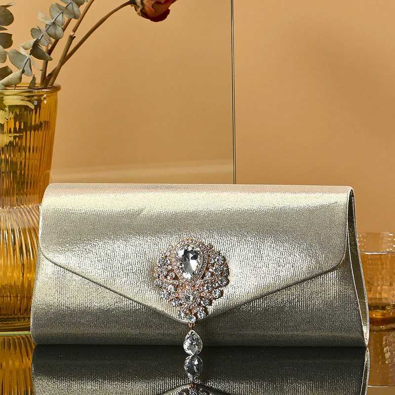 Fashion designer new chain shoulder bag armpit clutch bag women diamond handbag latest bridal evening bag for wedding party W250527