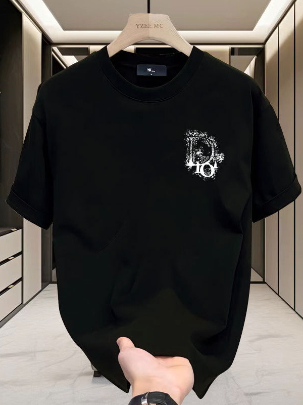 2025 Hot Free shipping designer t-shirt for mens t-shirt black white Cotton short sleeved T-shirt for men loose and trendy