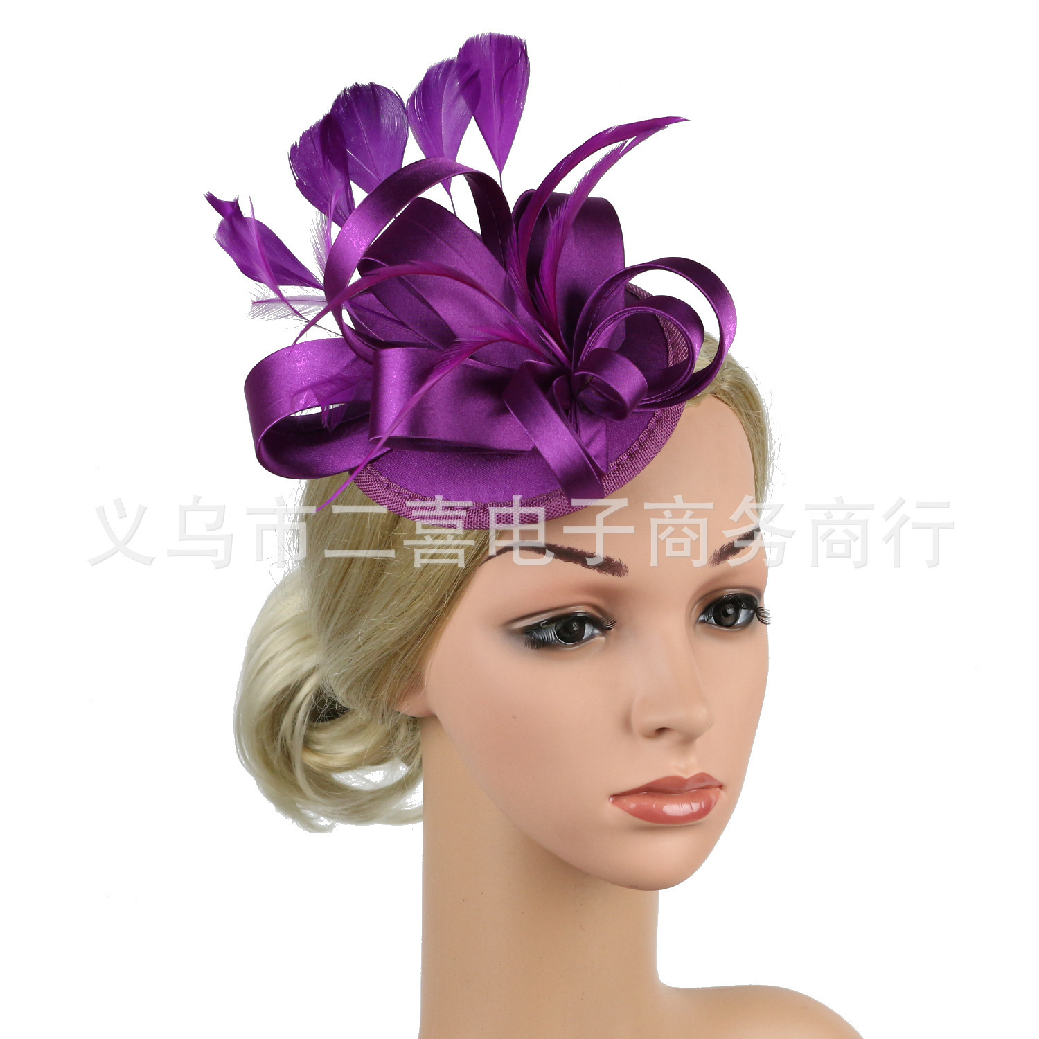 Women Vintage Fascinator Wedding Hat Elegant Ladies Church Race Hair Accessories Bride Wedding Church Party Tea Chapeau Cap 240808