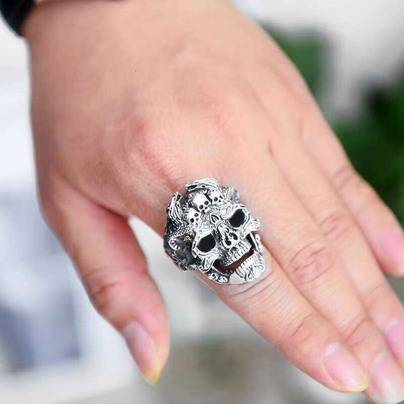 Skull Jewelry Vintage Sterling Sier Male Man Ring