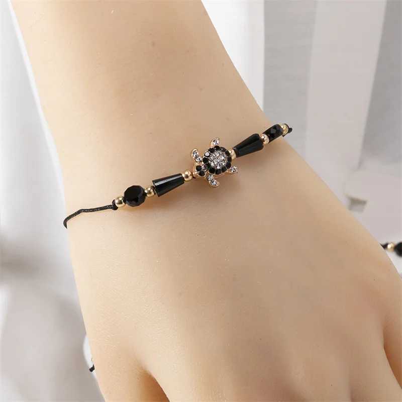 12pcs/set Colorful Beads Rope Bracelet Set Crystal Turtle Charms Braided Adjustable Bracelets For Women Anklet Jewelry Gifts W250526