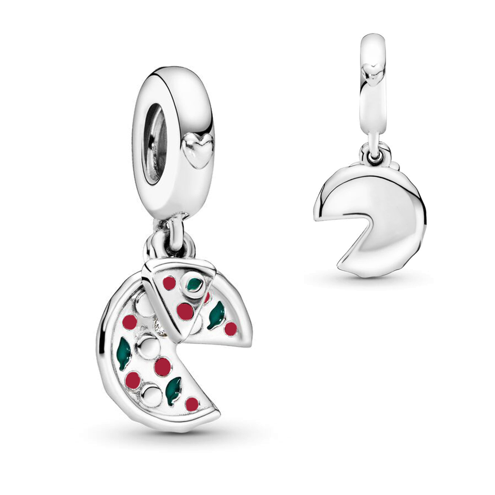 FewDook Silver Plated Fruit Series Avocado Cherry Charm Pendant For Original DIY Bracelet Strawberry Beads Gift Women Fine Jewelry 2025 HOT SALE