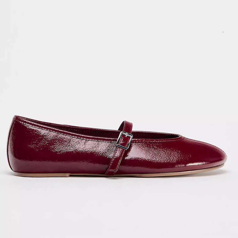Mary Jane Shoes for Women with One Strap 2025 Spring New French Style Round Toe Shallow Mouth Versatile Ballet Flats