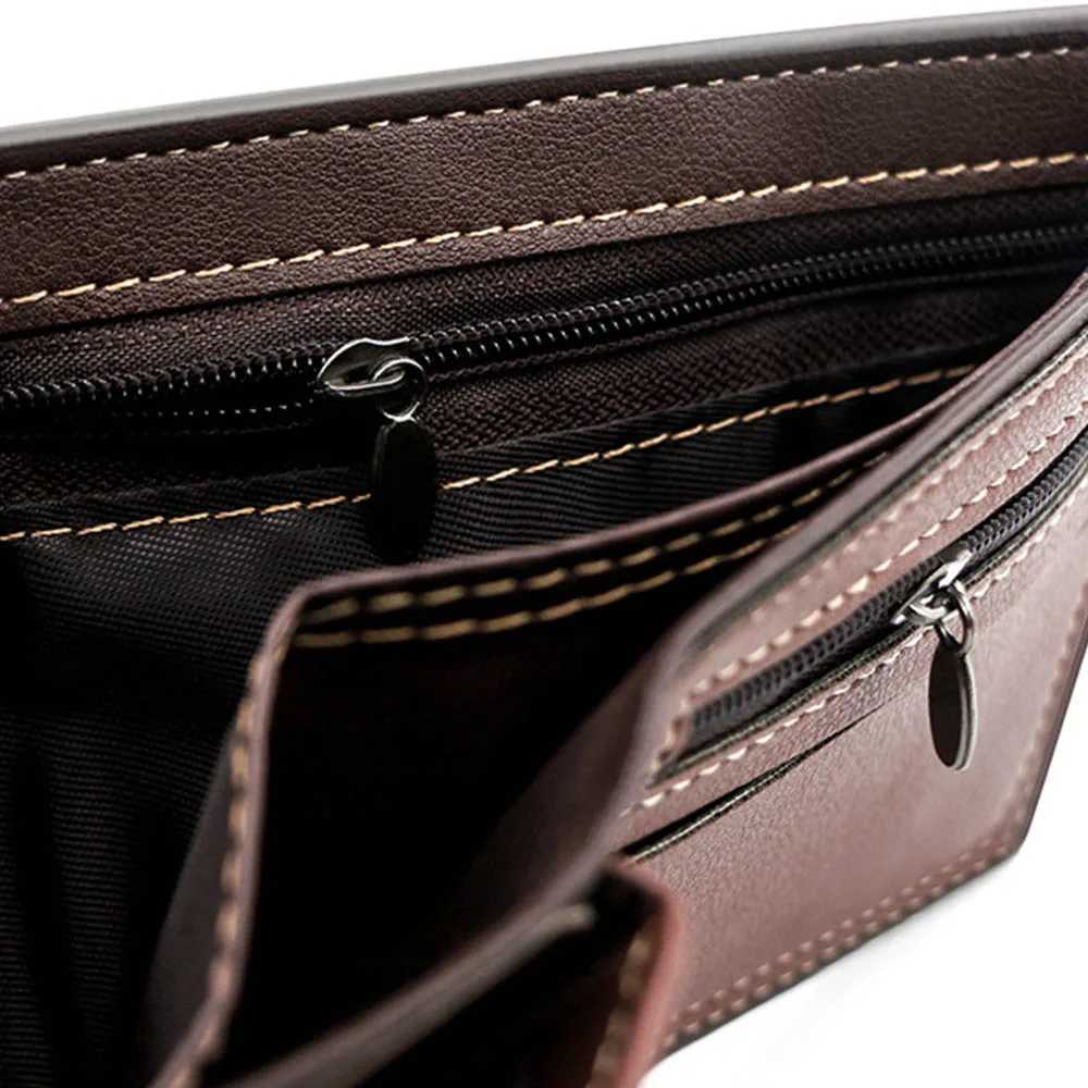 2023 New Short Men Wallets Slim Card Holder Male Purses PU Leather Coin Pocket High Quality Small Mens Wallet Z250527