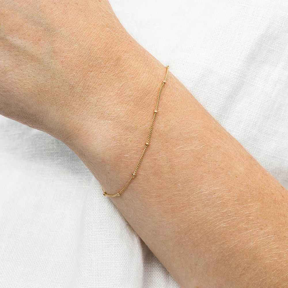 Simple Female Ball Chain Bracelet Jewelry New Layered Thin Beads Chain Bracelet For Women Leg 316L Stainless Steel Chain W250526