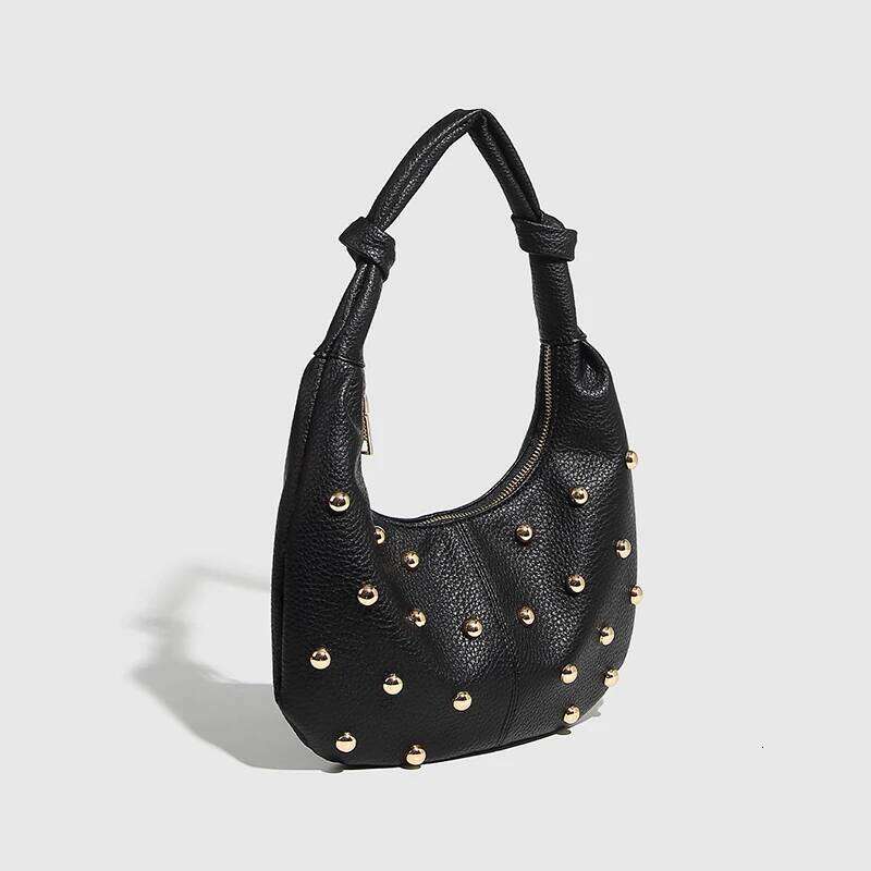 Women's Bags Designer Size Heavy Duty Motorcycle Ladies Personalized Handbag Single Shoulder Brand Satchel Rivet Armpit Bag