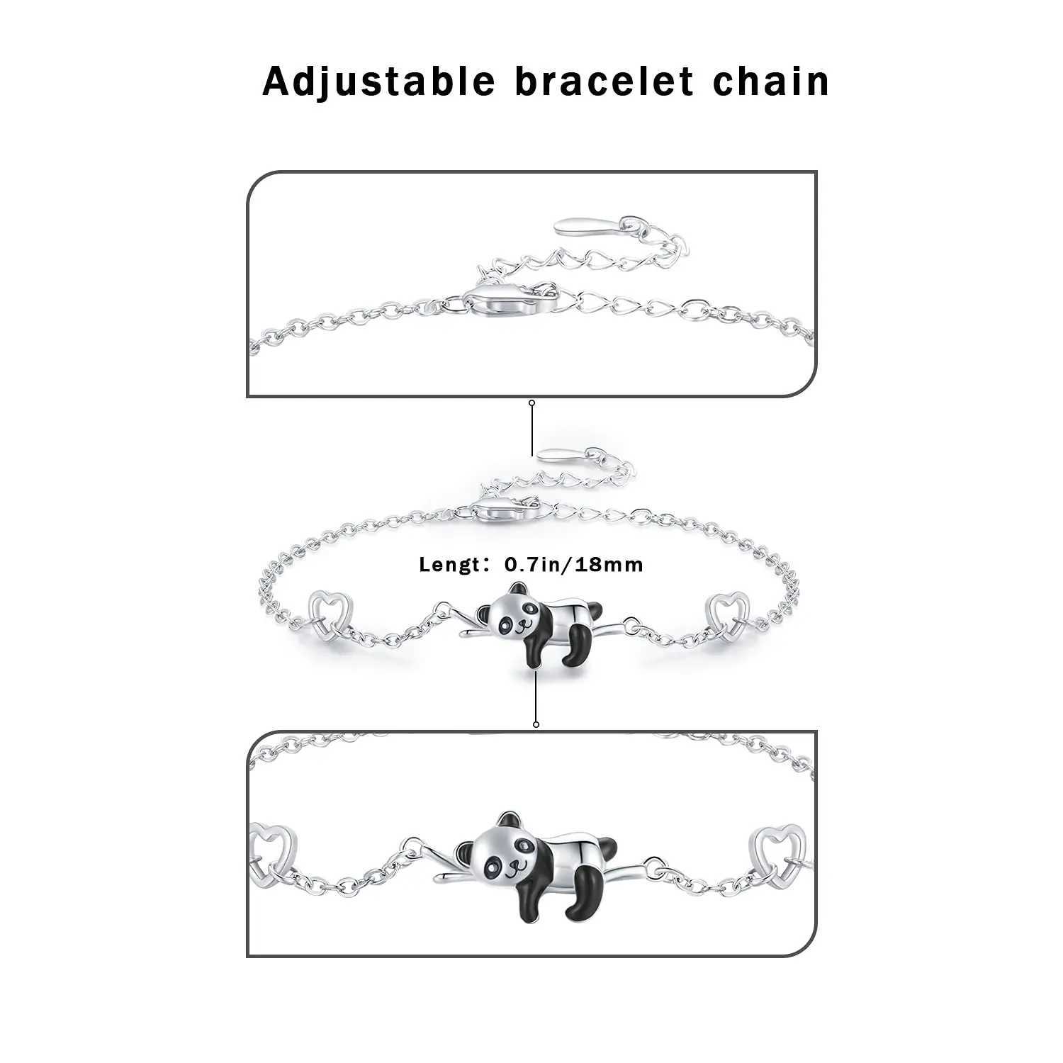 Harong New Panda Bracelet High Quality Cute Animal Jewelry for Woman Girl Gift for Birthday Christmas Animal DIY Lover Gifts W250526