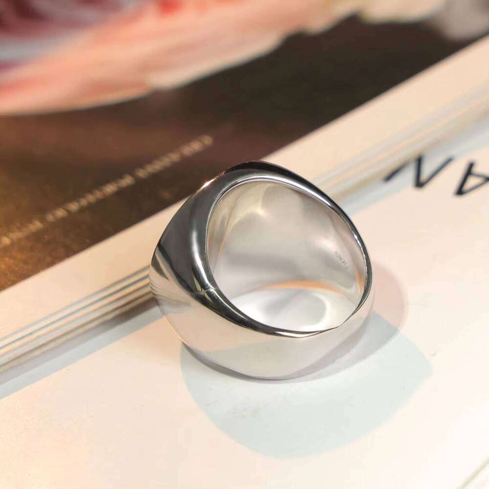 20mm Round Sier Jewelry Small Finger Custom Personalized Fashion Men Ring Wholesale