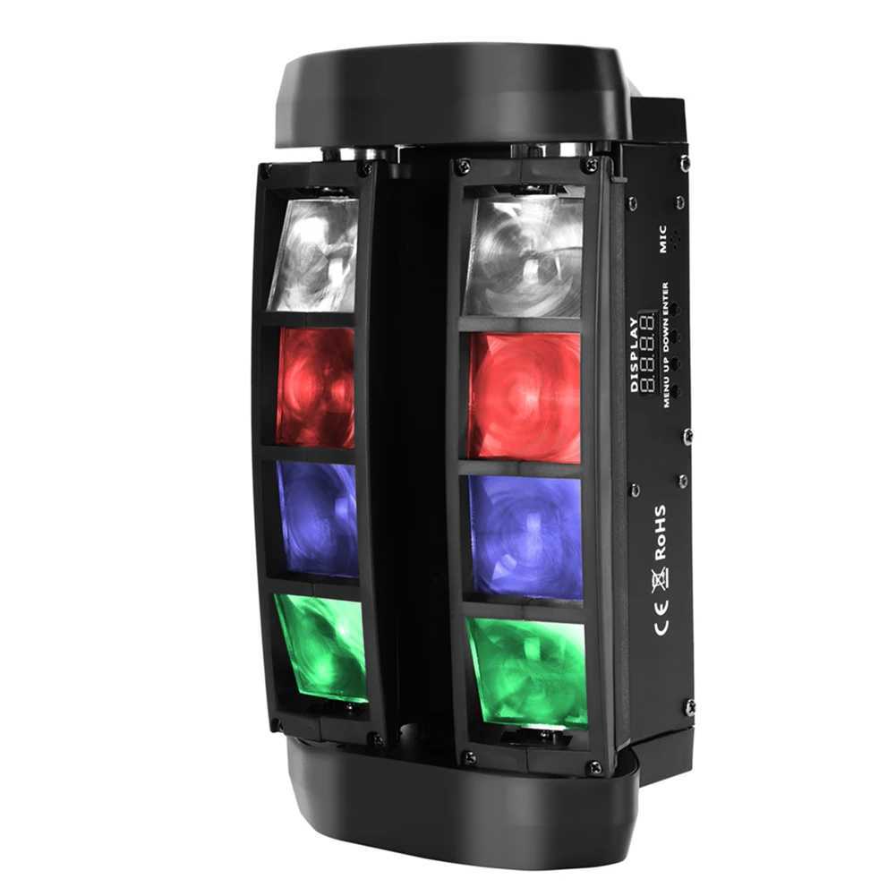 Yiflamefly Spider Stage Light Moving Head Light with 8x10W RGB LEDs Beam DJ Lights For Party Disco Wedding Live Stage LightingXJ250527