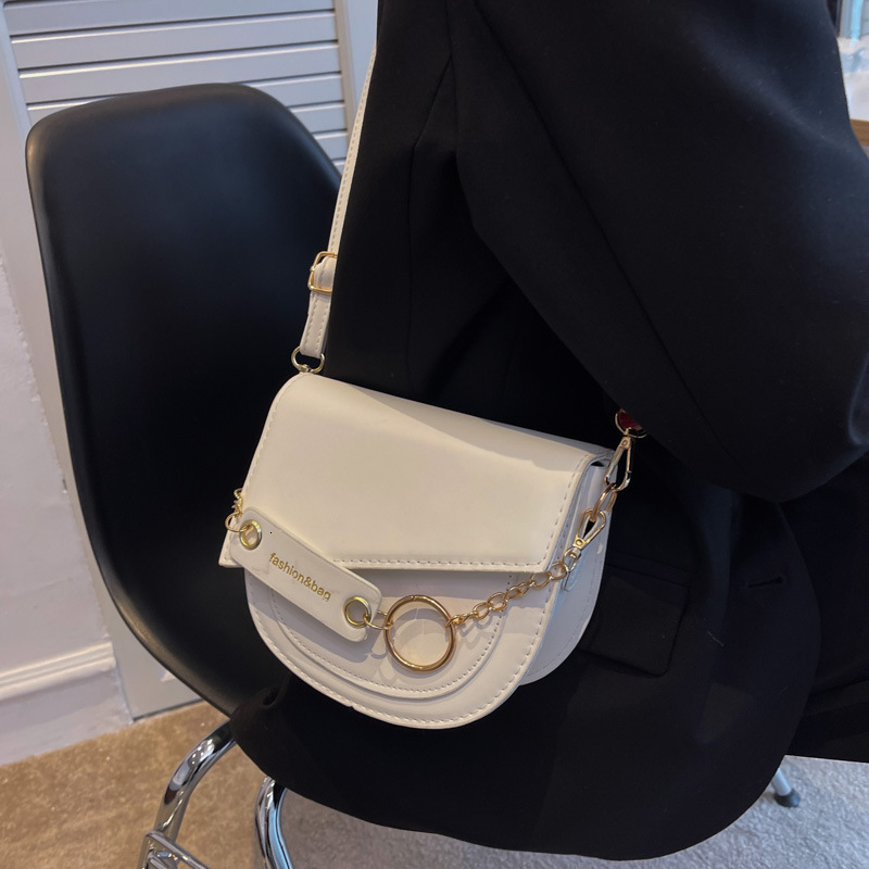 Brand High Quality Style Single Shoulder Chain Crossbody Fashion Small and Autumn Color-Block Texture Fresh Trendy Women's Bag Free Delivery Desi
