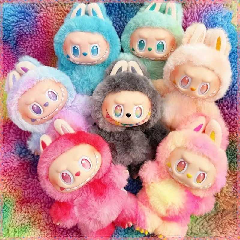 Hot Sales Anime Characters Macaron Labubu with Seat Series Vinyl Pendant Plush Doll Cute Monster Keychain Birthday Gift M250526