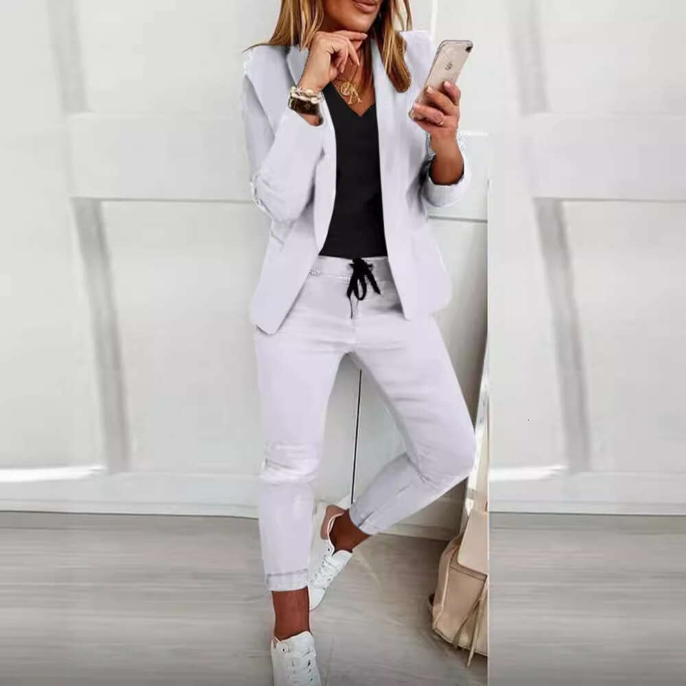 2025 New Casual Fashion Suit Women's Blazer Set