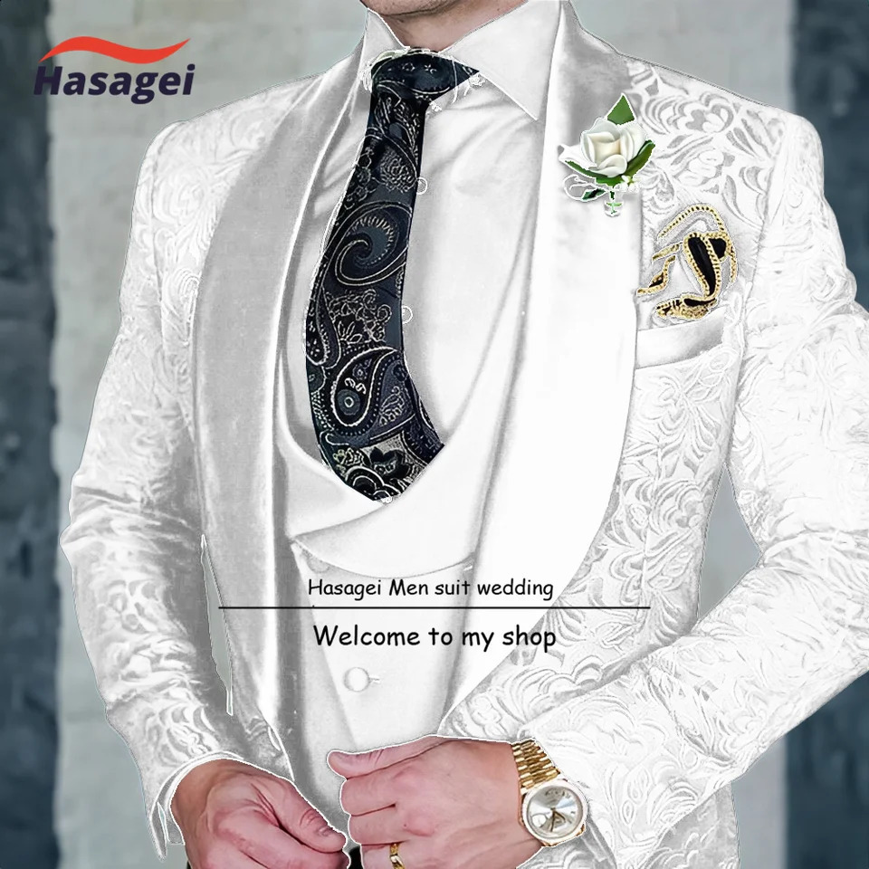 Mens Groom Terno Suit Italian Custom Black Smoking Tuxedo Jacket 3-piece Set Jacket Vest Pants Mens Wedding Suit 250522