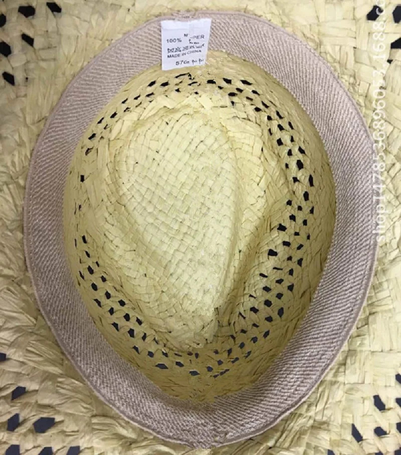 Summer Men Handmake Raffia Hollow Cowboy Hat With Punk Rope Women Western Wide Curling Brim Cap Sun Protection Unisex Hats 250526