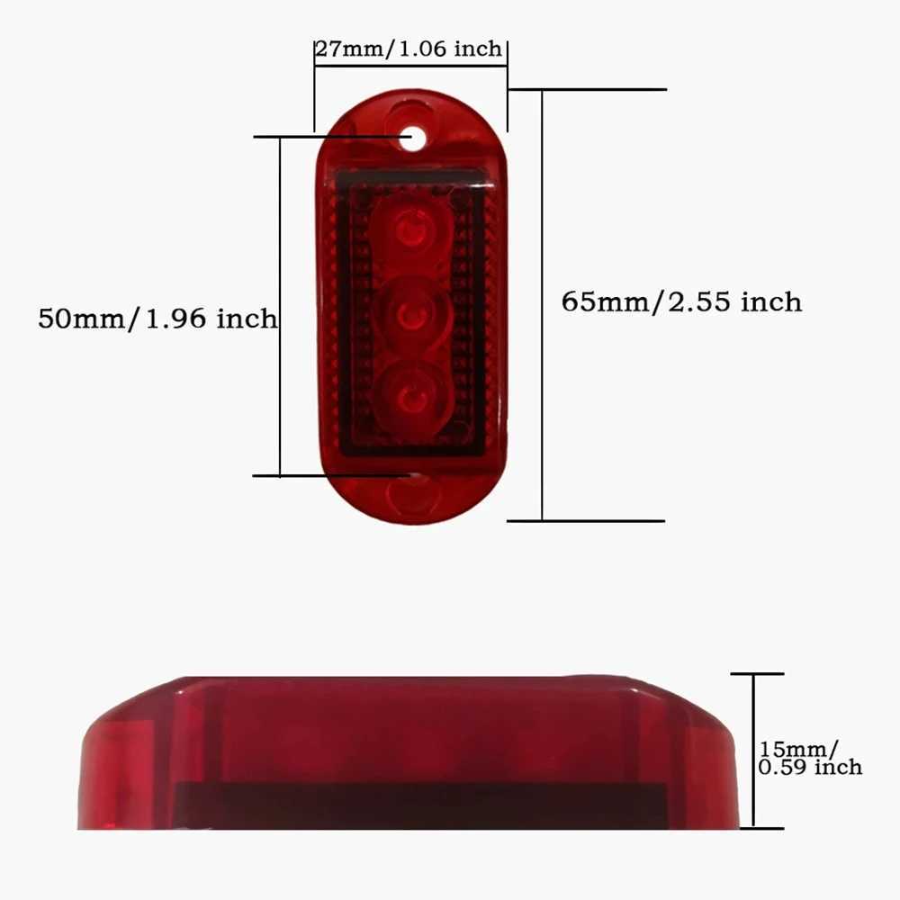 Truck side light 12V24V universal truck 3LED side light width indicator light car warning light side light. XJ250527