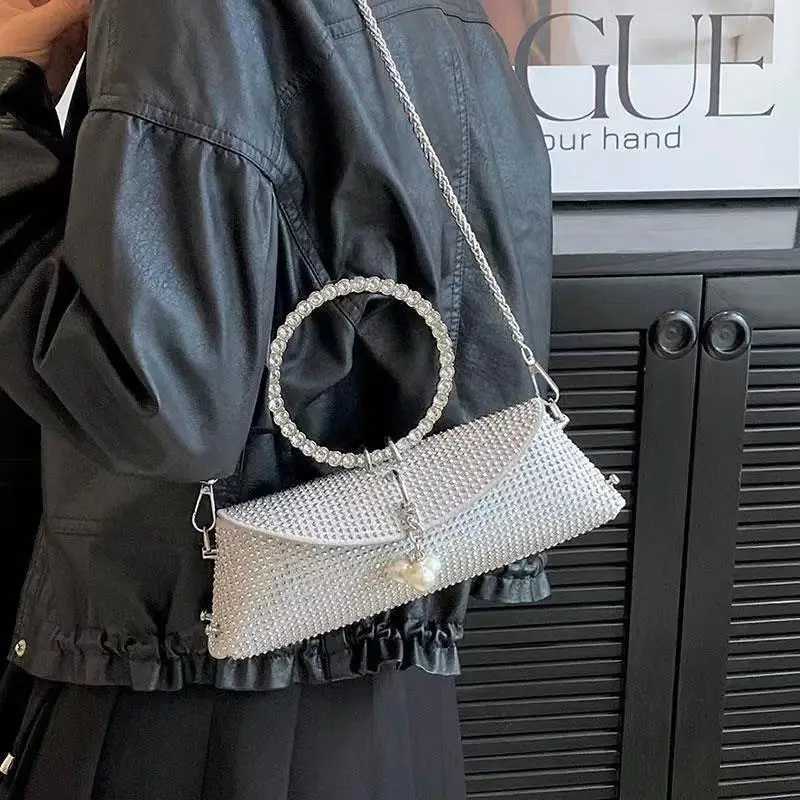 Diamond Handbags For Women Wedding Party Handle Bag Bling Rhinestone Prom Party Bridal Sparkly Evening Clutch Square Bags Tote W250527