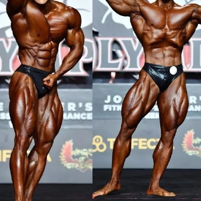 IFBB Classic Fitness and Bodybuilding Competition Pants Elastic Glossy briefs Bright Posing Trunks NPC WBFF 250517