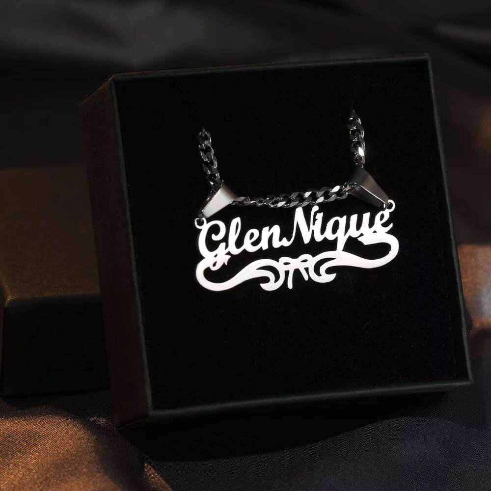 Stainless Steel Personalized Name Necklace Cuban Chain Hot Sales Fashion Style Jewelry for Women Wholesale