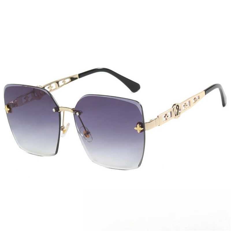 2025 Modern Rimless Polarized UV400 Sunglasses Womens Luxury Minimalist Urban Chic Viral Fashion Shades Z250527