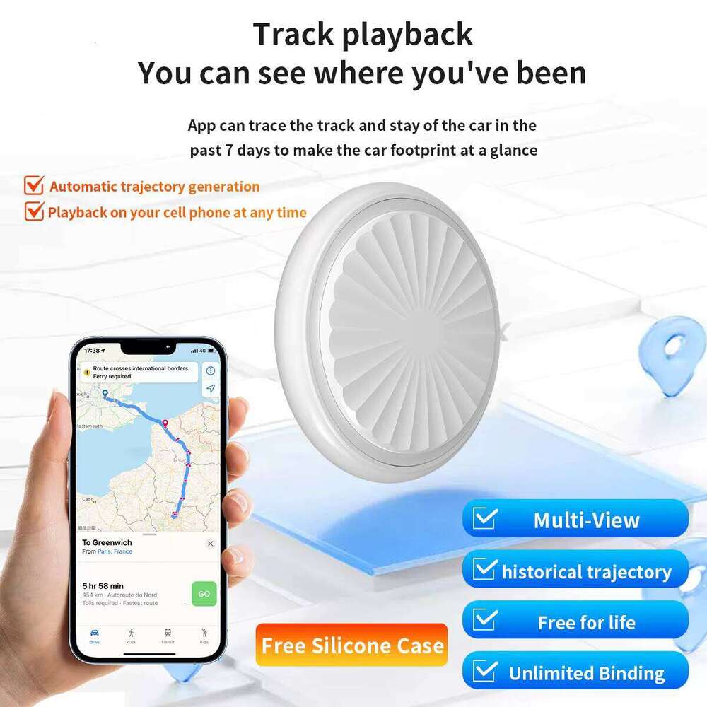 location system tracker historical trectory query waterproof anti loss collar backpack realtime view ios and android device sharing