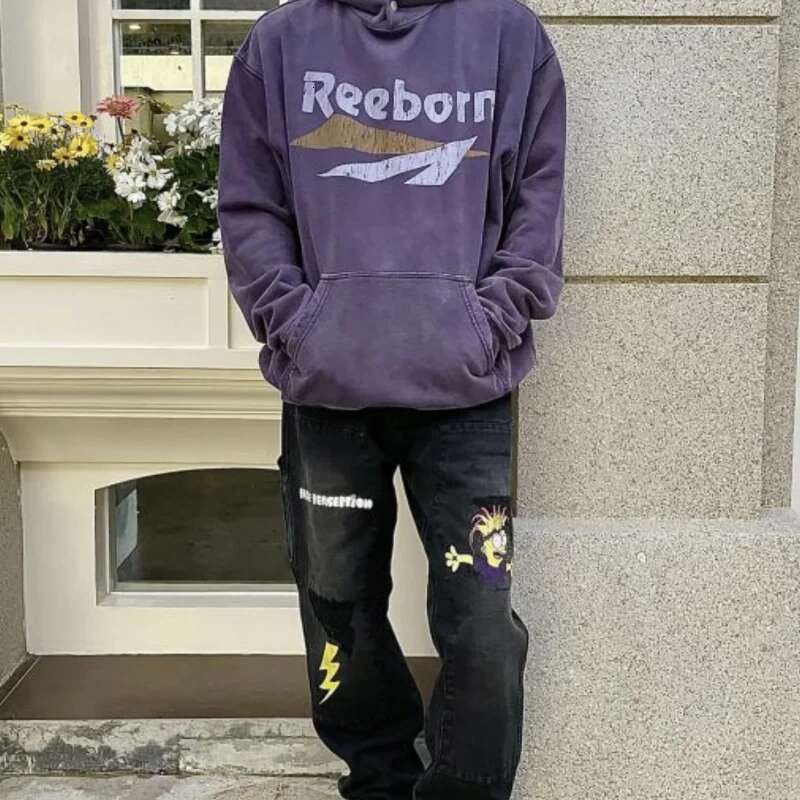False Perception Reeborn Purple Winter Men's Hoodie