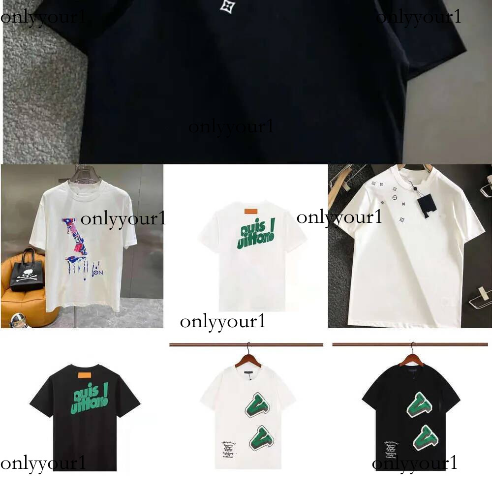 2025 10A lvs Shirt Hot sales loubotins Summer lousvuitton Shirt Luxury Designer T Shirts Short Summer Fashion Casual With Brand Letter High Quality Designers 328