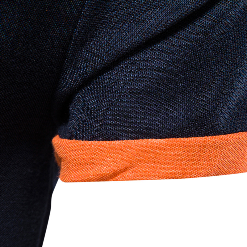 Men's Polos Deer Embroidery Color Block Polo Shirt Mesh Breathable Collar Men's Summer Casual T-Shirt Men Embroidery T Shirt Y2k Casual Fash