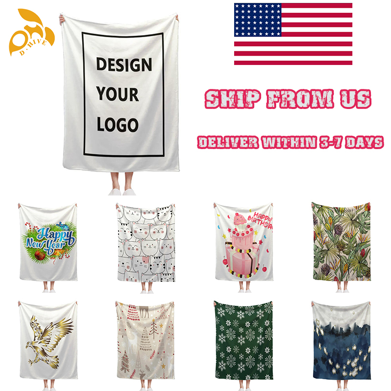 Free Shipping Professional Custom Soft 60x80 Personalization Inch Flannel Blanket - 280g Plush Throw for Home Perfect for Warmth and Comfort in All Se
