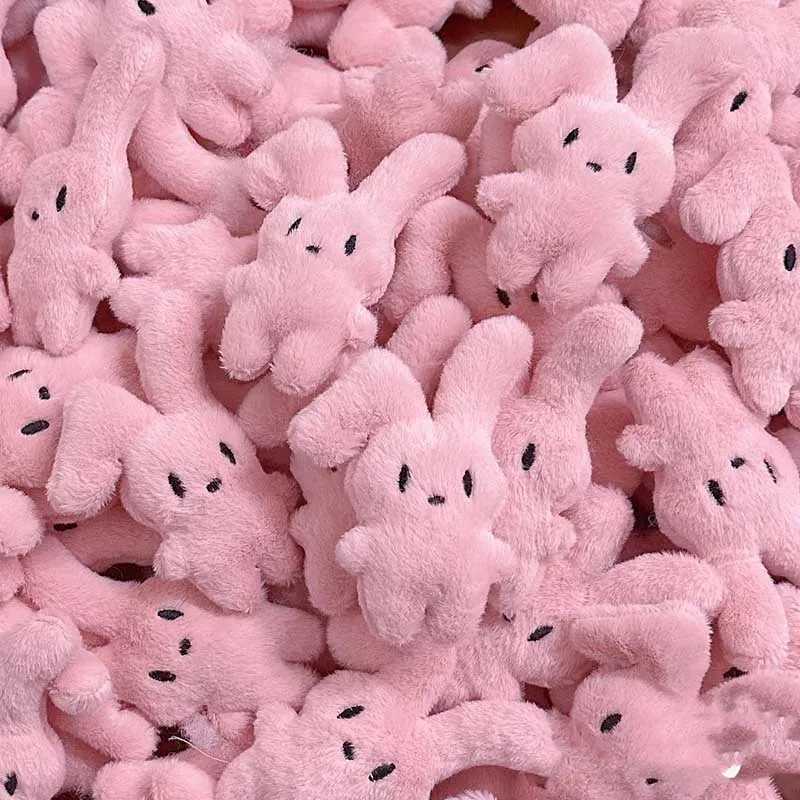 New Kawaii Plush Bunny Rabbit Toy Keychain Cute Stuffed Plush Keyring Rabbit Doll Key Chain Backpack Pendant Ornaments Key Rings W250526