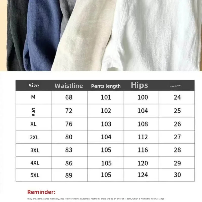 Fashion Solid Color Linen Pants Men Loose Cotton Hemp Men Casual Pants Men Summer Straight Pants Men Clothing 250526