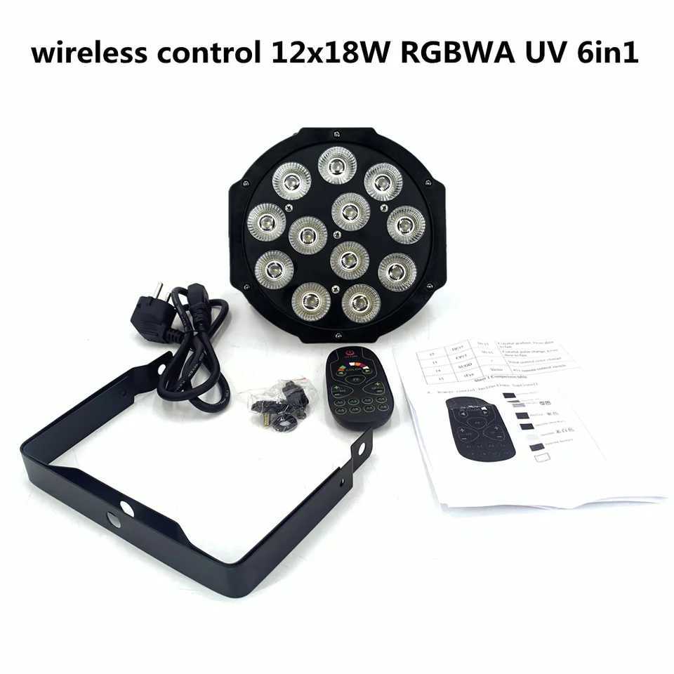 NEW 12X18W LED Par Light RGBWAUV DJ Control Disco Wash Lights Equipment 8 Channels DMX 512 LedStage Lighting XJ250527