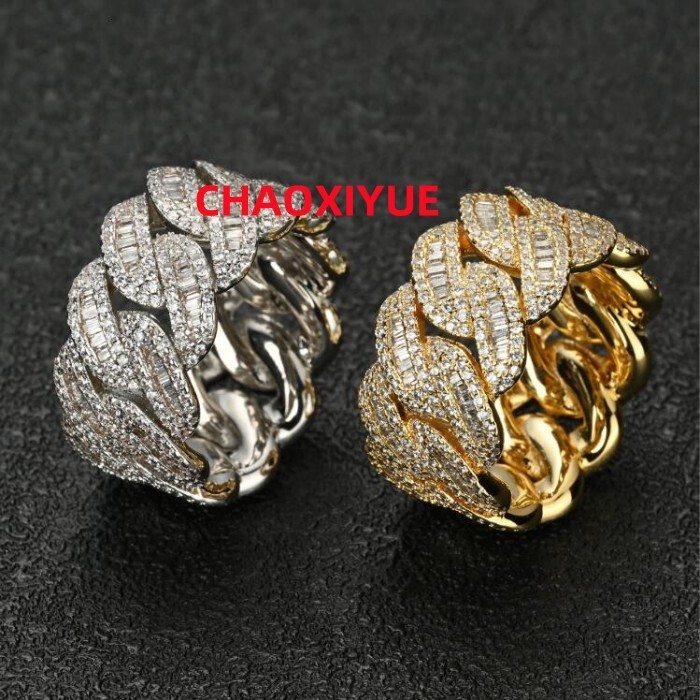 Fine Jewelry Iced Out 925 Sterling Silver VVS Moissanite Diamond Finger Band Ring for Hip Hop Men Rings