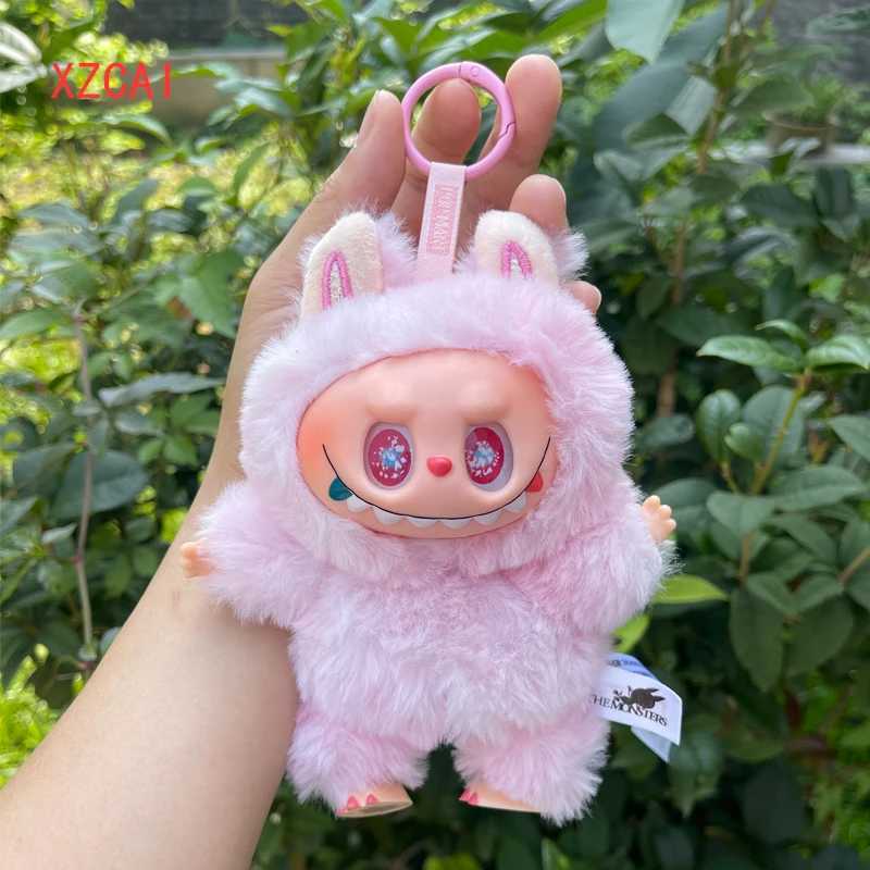 Hot Anime Figure Labubu V3 Have A Seat Series PVC Pendant Doll Model Toy Kawaii Monster Keychain Toy Birthday G M250527