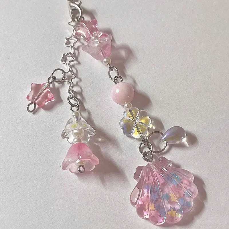 Shell Beaded Phone Chain Gorgeous Star Lily of the Valley Coquettish Coquette Keychain W250526