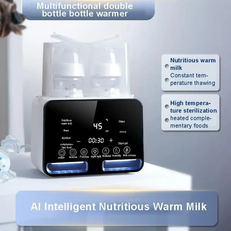 Automatic Baby Bottle Warmer Sterilizer for Double Breast Milk born Feeding 6 In 1 250527