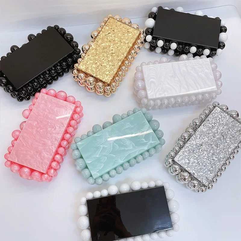 Fashion New Evening Clutch Bag Luxury Handbags Design Shoulder Crossbody Bag Ladies Handbag Acrylic Transparent Small Square Bag W250527