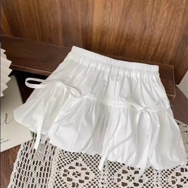 Girls Flower Bud Half Body Skirt Summer Trendy Childrens Sweet and Cute Bow Short 250527