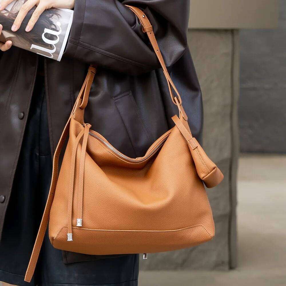 Designer Women's 2025 New Genuine Leather Shoulder Bag High Quality Soft Cowhide Women Crossbody Bags Fashion Handbag