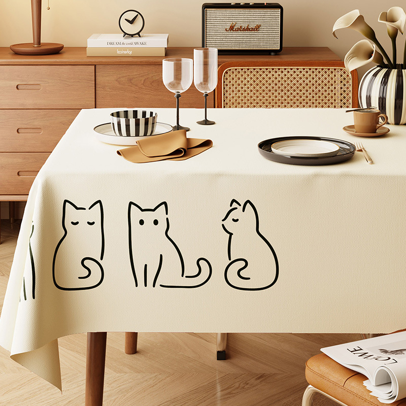A645 Light Luxury Jifeng Coffee Table Mat: Durable, Easy-to-Wash Protective Cover for Your Desk Surface