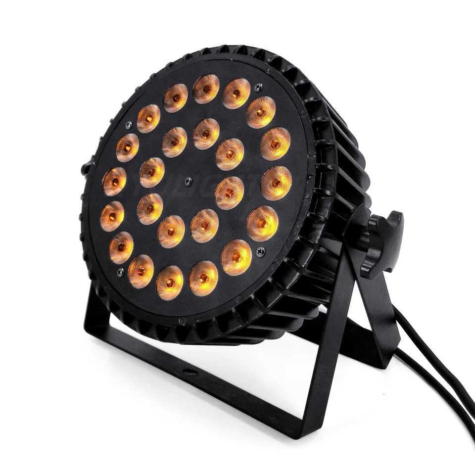 Aluminum LED Par light 24x18W RGBWA UV 6in1 Stage Light Profession KTV DJ Wash LightXJ250527