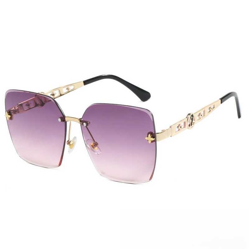 2025 Modern Rimless Polarized UV400 Sunglasses Womens Luxury Minimalist Urban Chic Viral Fashion Shades Z250527