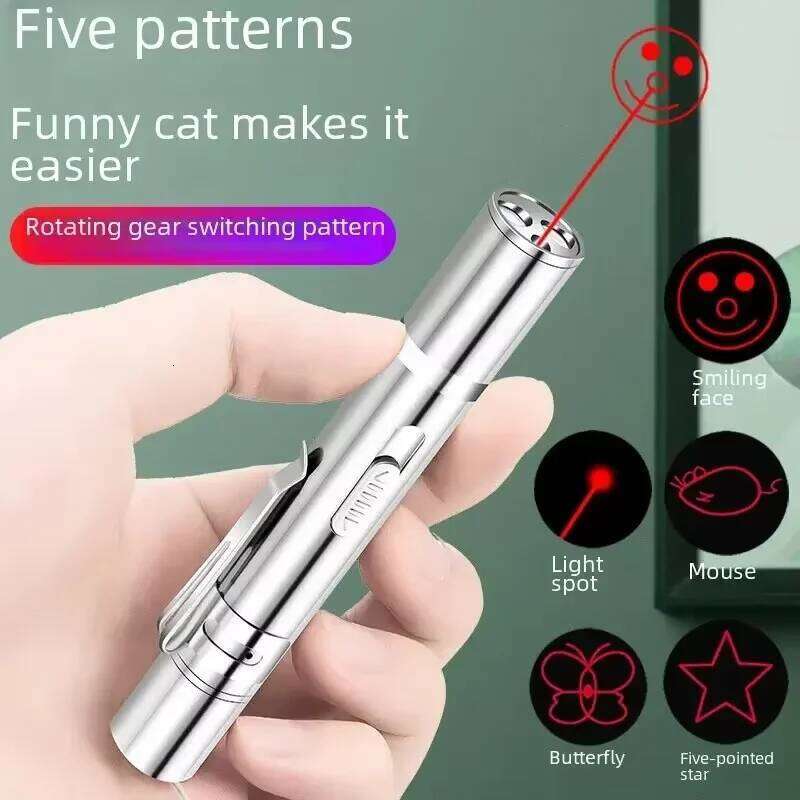3-in-1 Multifunctional Flashlight: Lighting/Uv Money Detection/Cat Teaser Laser Toy, USB Rechargeable