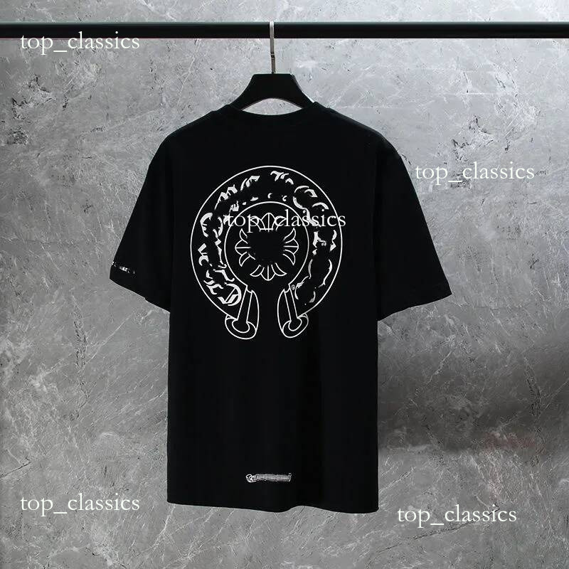 chrome heartstshirt summer fashion t shirts mens designer brand shirt high quality short sleeves tops ch casual horseshoe sanskrit c crome hearts chromehearts 2Z31