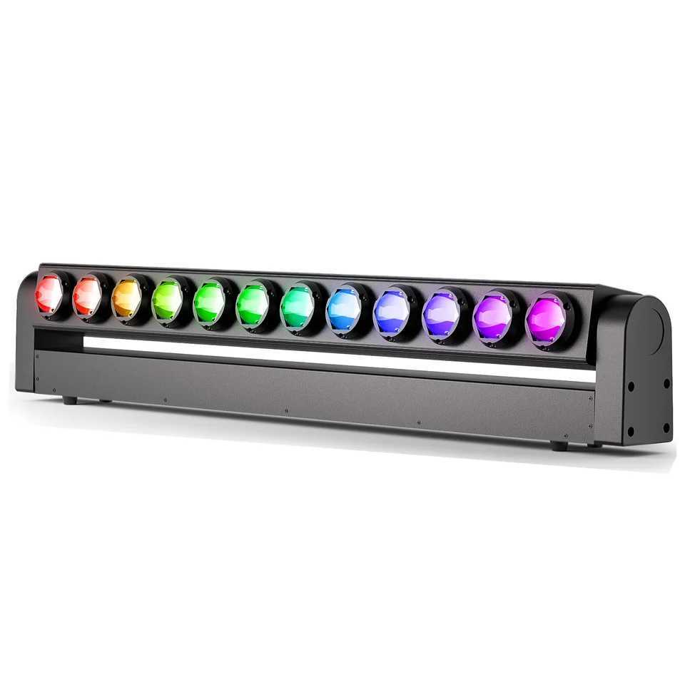 Yiflamefly 12X15W LED RGBW Beam Moving Head Wall Wash Light Bar DMX512 Stage Light Effect Lighting For DJ Disco Bar KTV WeddingXJ250527