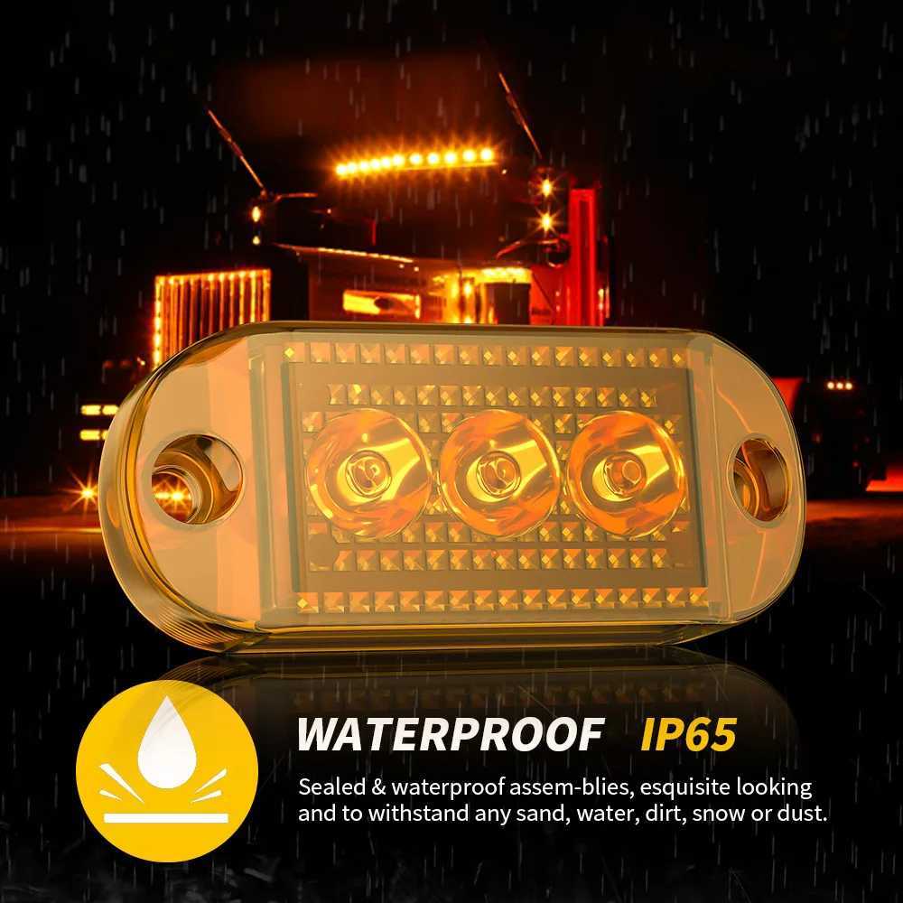Truck side light 12V24V universal truck 3LED side light width indicator light car warning light side light. XJ250527