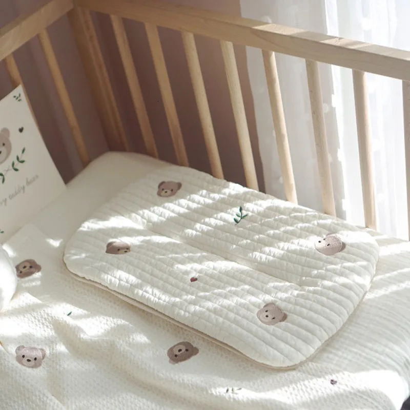 Infants Children Baby Pillow Core Flat Ins Cotton Embroidery Breathable Sweatabsorbing Mesh Universal in All Seasons 250527