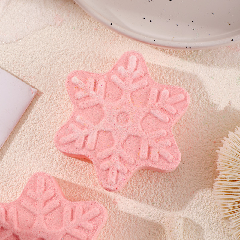 Hot sale snowflake model bath ball bath salt ball new bubble pop bath salt customized