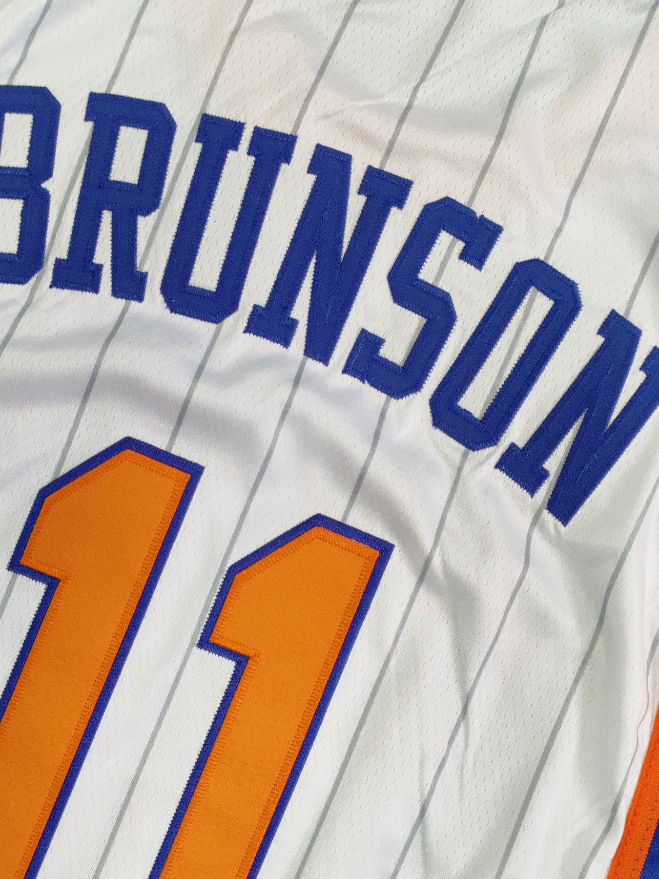 In Stock 11 Jalen Brunson 33 Patrick Ewing Basketball Jersey Gift 100% Stitched Fast Shipping Grey Embroidered Letter Number Design